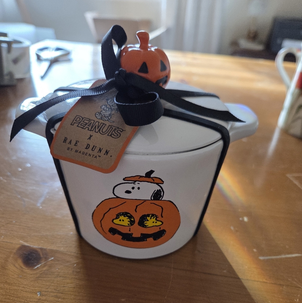 Peanuts Halloween Covered Candy/Dip Dish. Rae Dunn By Magenta. New With Tags.